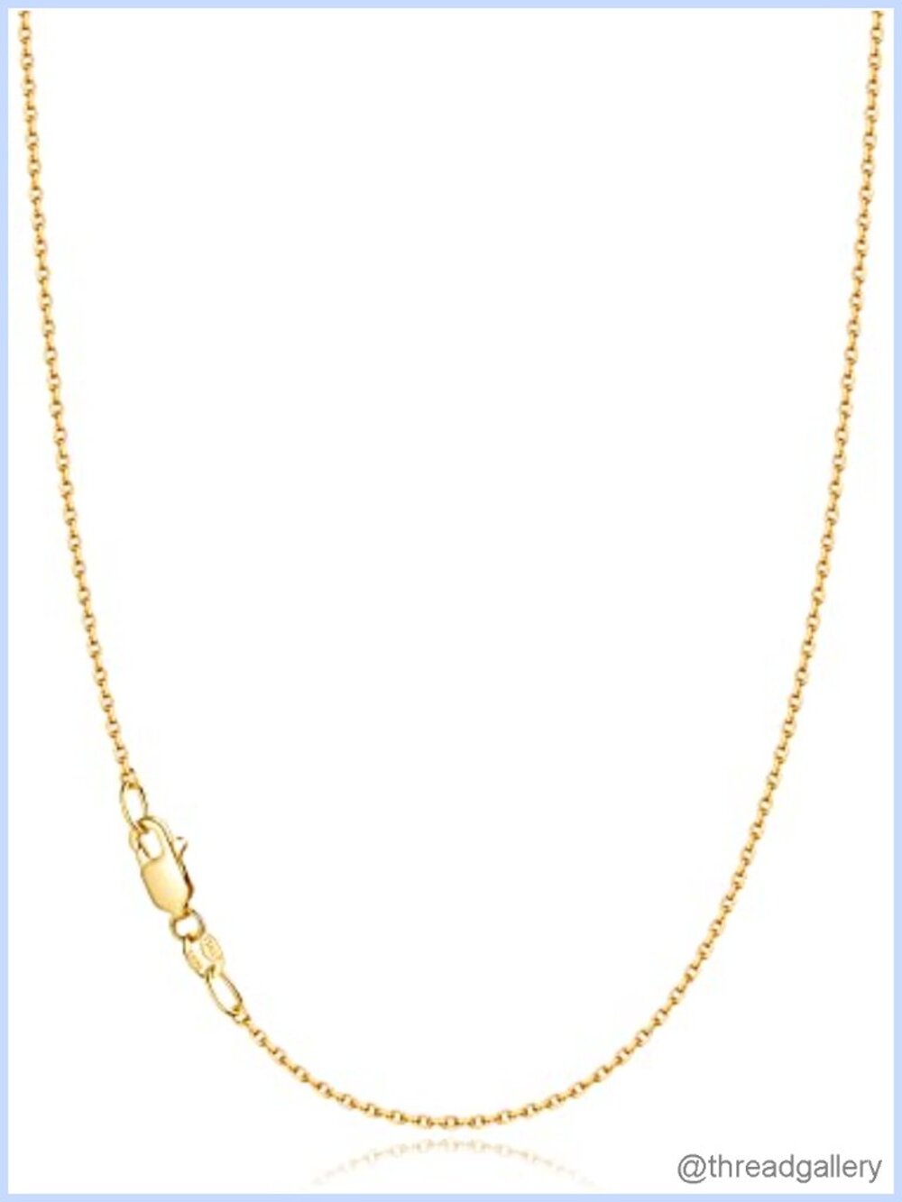 18k Gold Plated 925 Sterling Silver Chain Necklace Dainty Thin